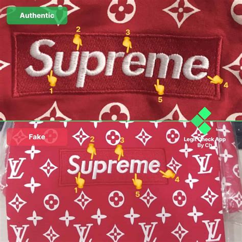 fake vs real supreme louis vuitton box logo|Louis Vuitton x supreme authentication.